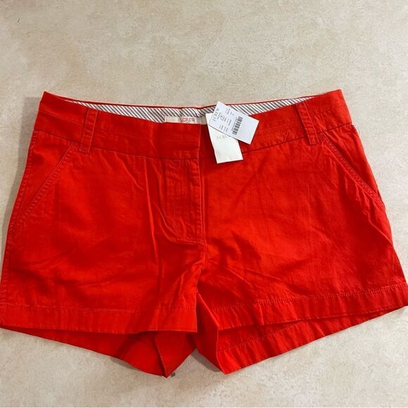 J crew Broken in Chino Women’s shorts size 8 New with tags red